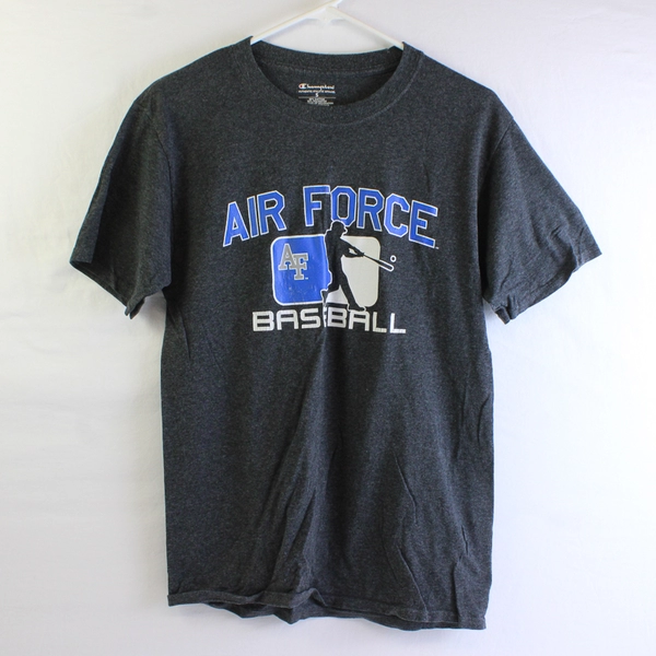 Champion Air Force Baseball Charcoal Gray T-Shirt Men's Size Small