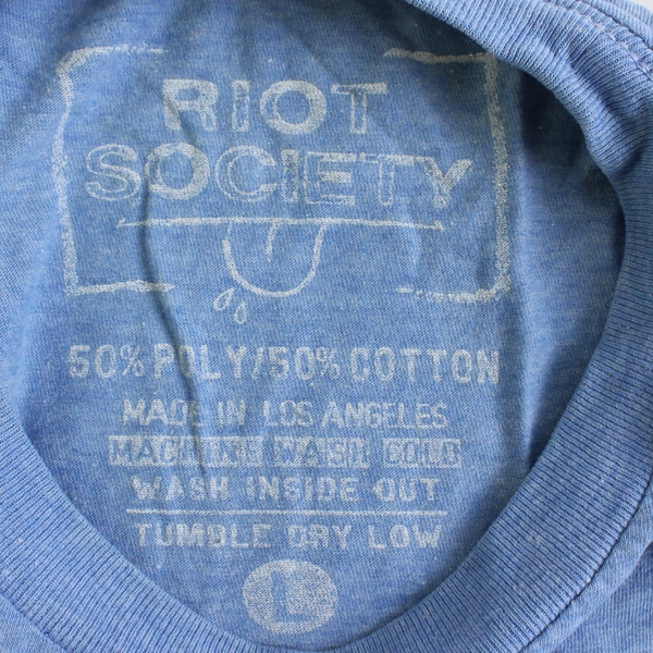 Riot Society Blue Penguin T-Shirt Men's Size Large