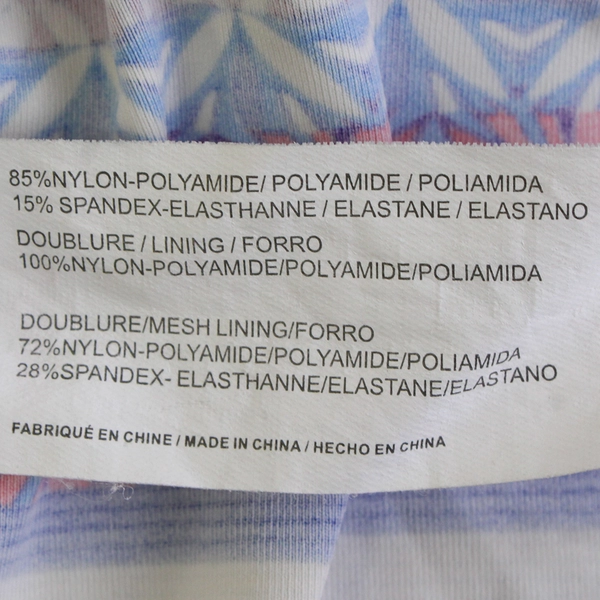 Ceptiva Red and Blue Patterned Swimsuit Tankini Top Women's Size Small