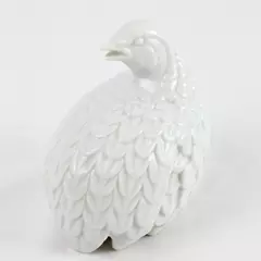 Vintage Homco White Porcelain Quail Grouse Partridge Bird Figurine 4.5"