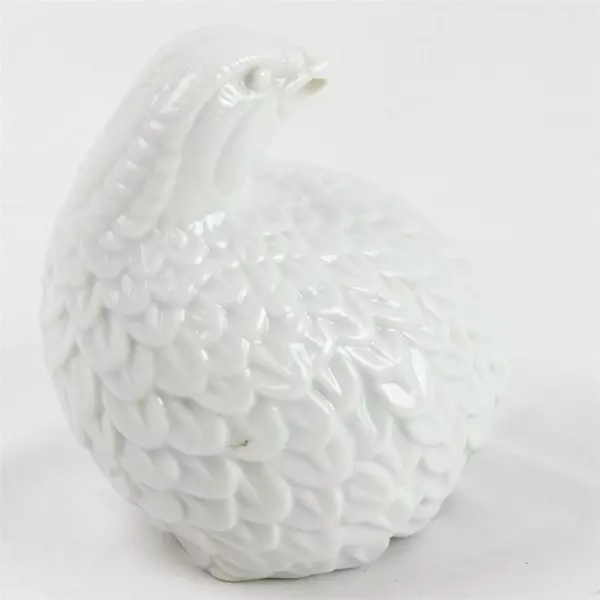 Vintage Homco White Porcelain Quail Grouse Partridge Bird Figurine 4.5"