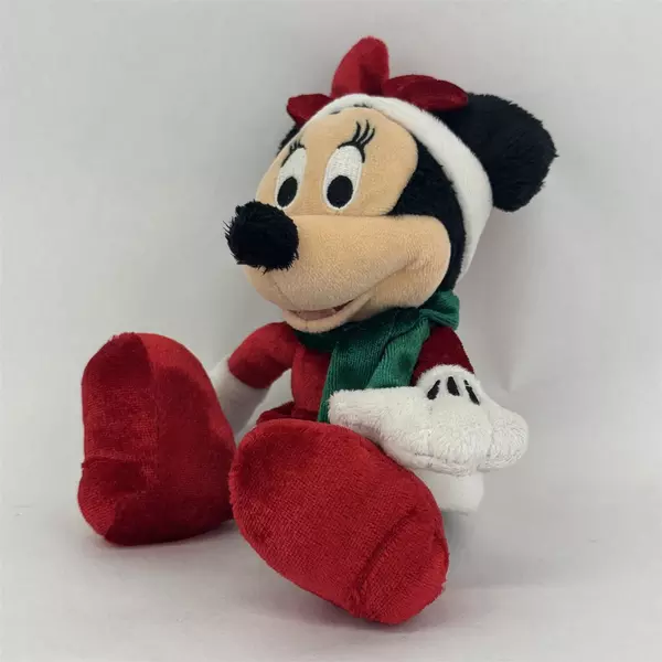 Disney Just Play Minnie Mouse Christmas Bean Bag Plush 9"