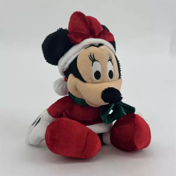 Disney Just Play Minnie Mouse Christmas Bean Bag Plush 9"
