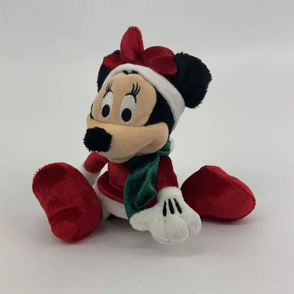 Disney Just Play Minnie Mouse Christmas Bean Bag Plush 9"