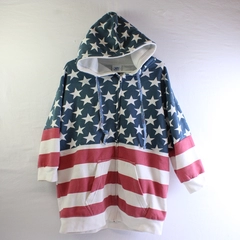 PFI Fashions American Flag Zip-Up Hoodie Women's XL