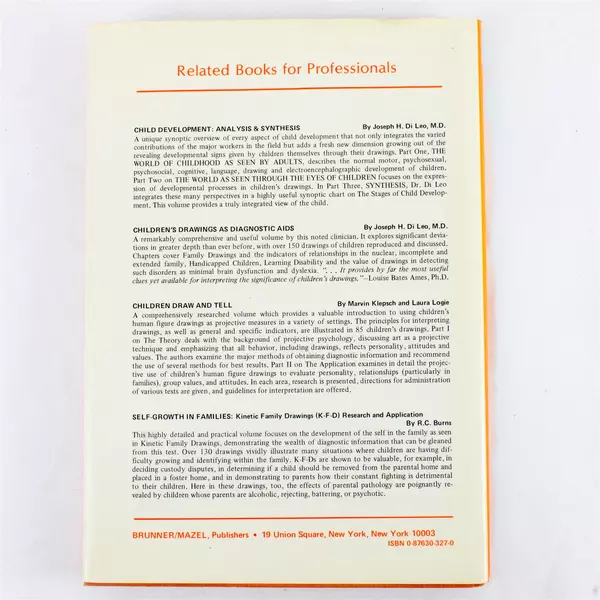 Interpreting Children's Drawings Joseph H. DiLeo Hardcover 1983