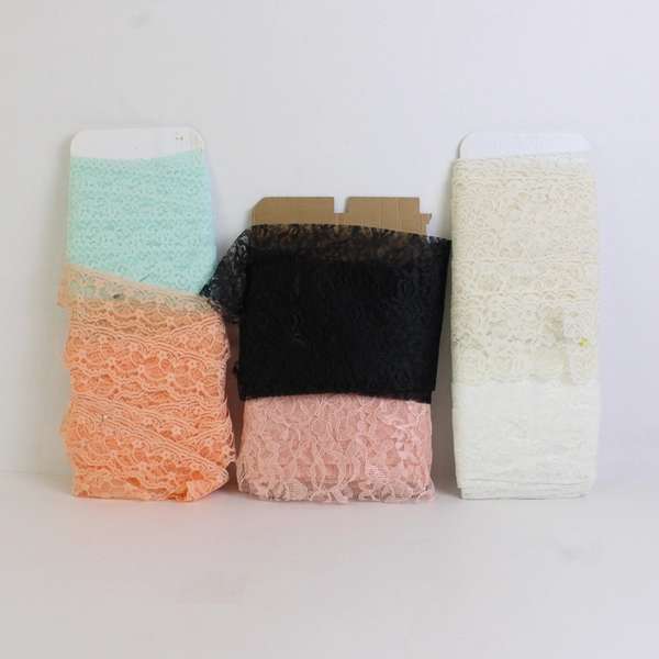 Lot of Lace Trim Scraps Various Colors Crafting Sewing DIY