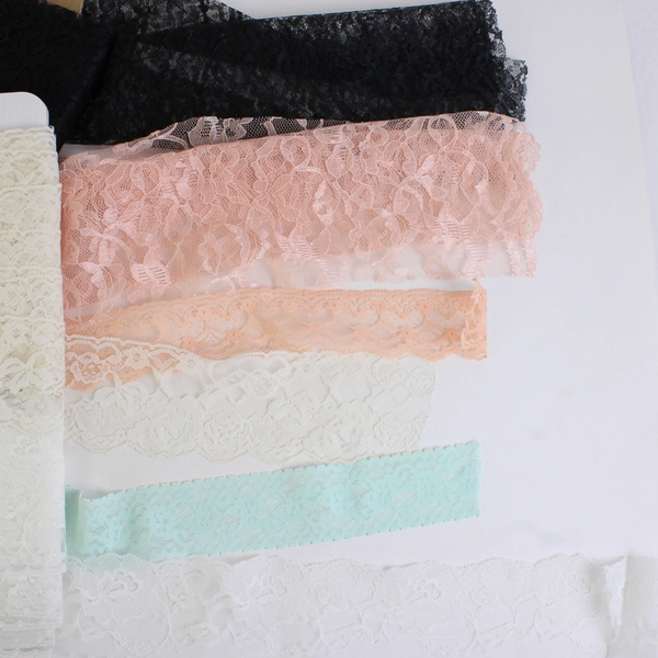 Lot of Lace Trim Scraps Various Colors Crafting Sewing DIY