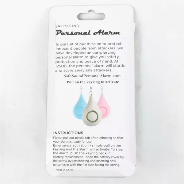 SafeSound Personal Alarm 125dB Self Defense Alarm / Keychain / Siren 125 DB