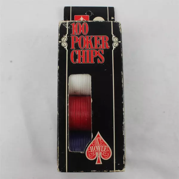 Palmer House 100 Poker Chips & Hoyle 100 Poker Chips Original Boxes
