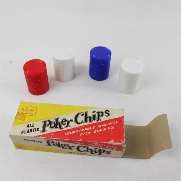 Palmer House 100 Poker Chips & Hoyle 100 Poker Chips Original Boxes