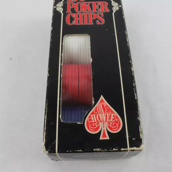 Palmer House 100 Poker Chips & Hoyle 100 Poker Chips Original Boxes