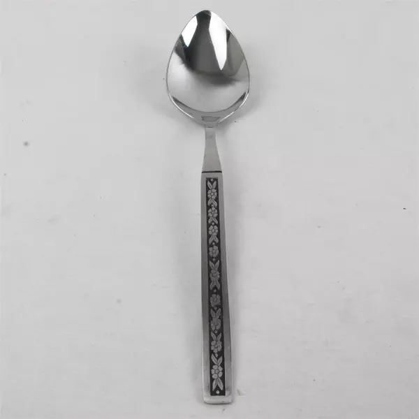 Set of 4 Phoenix Profile Stainless Serving Spoons Glossy 8.25in 