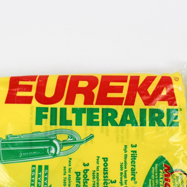 New in Package Eureka Vacuum Bags 57802A Filteraire Style U 3 Disposable Bags