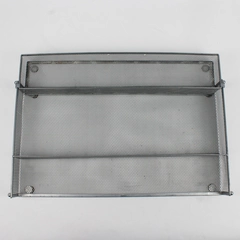 Silver Metal Desk Organizer with separate insert tray, 9" x 16.4"