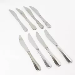 Set of 8 Cambridge Silver Aurora Modern Solid Dinner Knives 9.25"