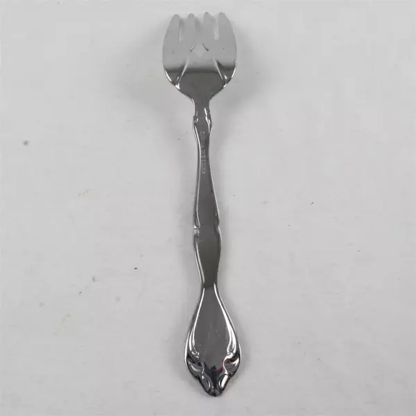 Set of 5 Oneida Satin Cantata Serving Forks USA Made 8.5"