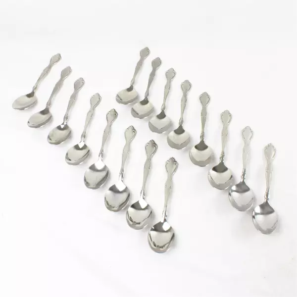 Set of 16 Oneida Satin Cantata Stainless Oval Soup Spoons 6.75"