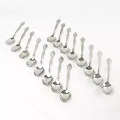 Set of 16 Oneida Satin Cantata Stainless Oval Soup Spoons 6.75"