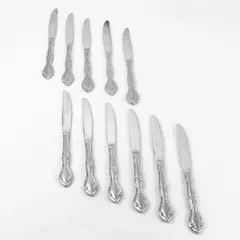 Set of 11 Oneida Cantata Satin Modern 9" Hollow Handle Dinner Knives