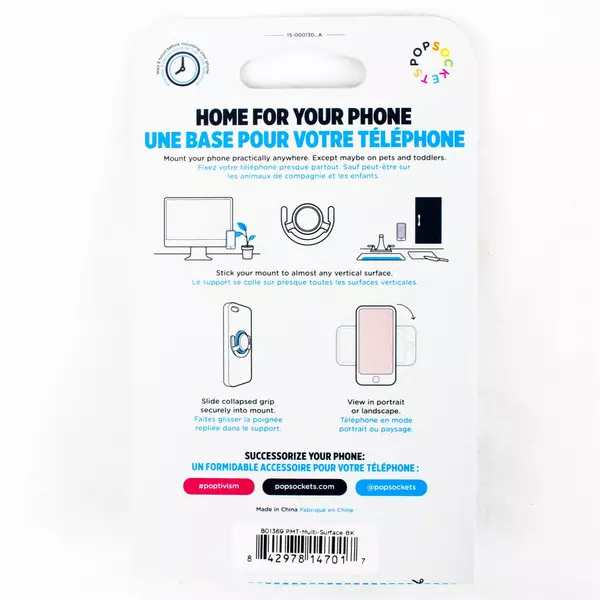 PopSockets PopMount Multi-Surface Mount with PopGrip Black