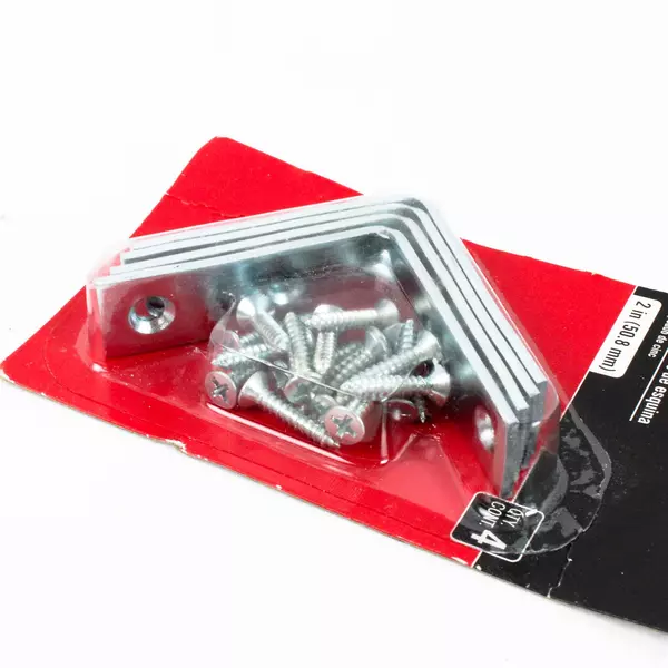 4 Pack of Bulldog Hardware Corner Braces Zinc Plated 2"