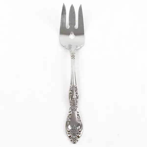 Set of 5 Oneida Galveston Medium Stainless Cold Meat Serving Forks 8.25"