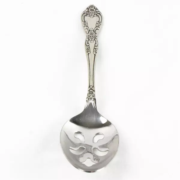 Set of 2 Oneida Galveston Stainless Steel Pierced Serving Spoons 8.25"