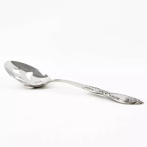 Set of 2 Oneida Galveston Stainless Steel Pierced Serving Spoons 8.25"