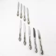 Lot of 9 Oneida Galveston Stainless Modern Hollow Handle Dinner Knives