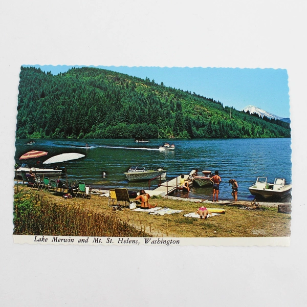 Lot Of 3 Mt. St. Helens Postcards Pre Eruption Lake Merwin Spirit Lake Longview 