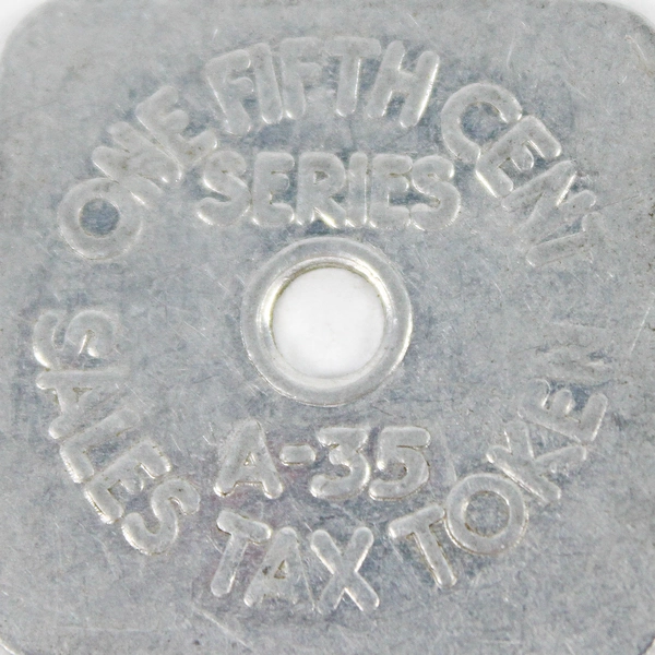 Colorado State Treasurer Sales Tax Token Series A-35 One Fifth Cent