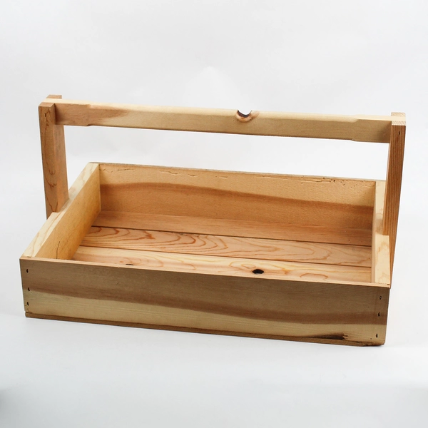 Handmade Wooden Berry Gathering Basket Carrier Tray For Berry Baskets