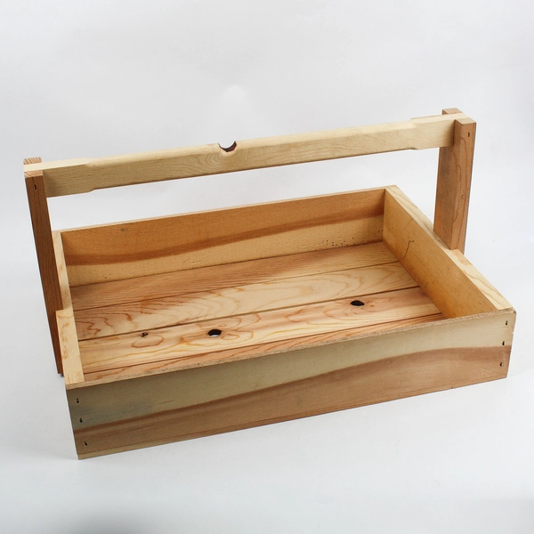 Handmade Wooden Berry Gathering Basket Carrier Tray For Berry Baskets