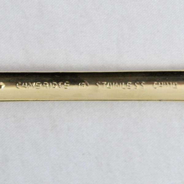 Lot of 2 Cambridge Silver Jessica Stainless Gold Electroplate Fork & Soup Spoon