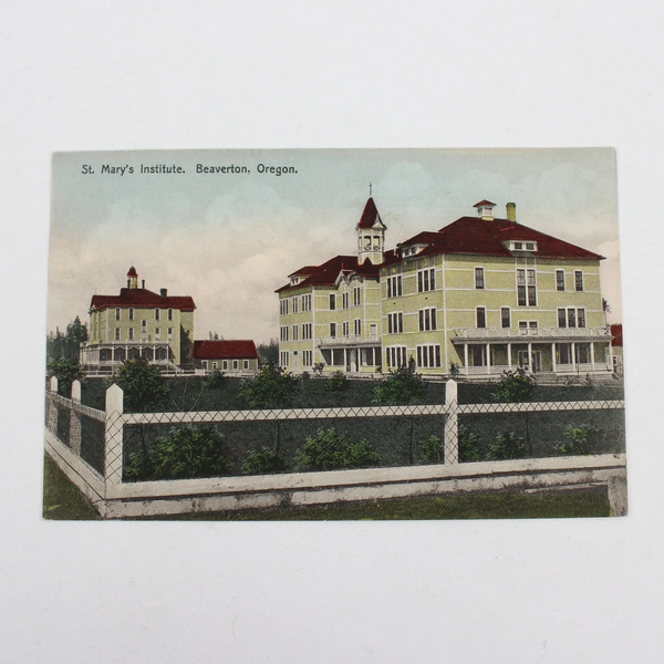 Vintage St Mary's Institute Beaverton Oregon Postcard 1913