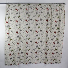 Pine Creek Flannel Moose W/ Snowflakes Flat Sheet Full Size 100% Cotton