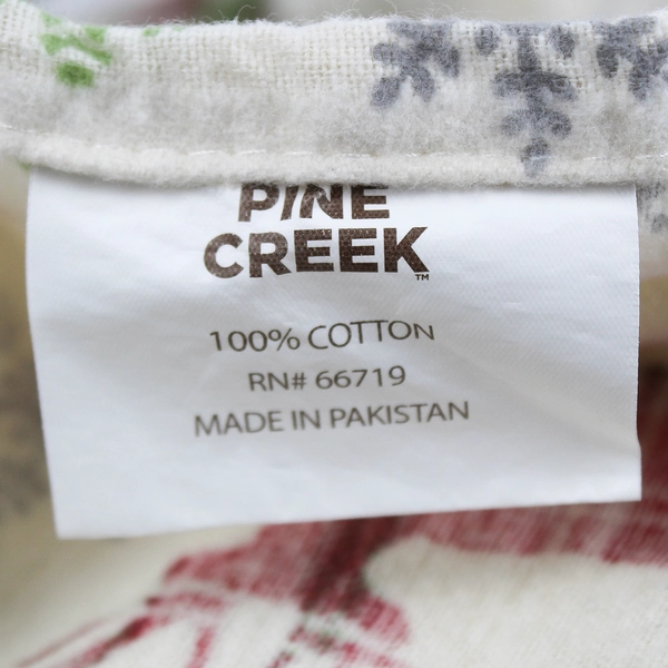 Pine Creek Flannel Moose W/ Snowflakes Flat Sheet Full Size 100% Cotton