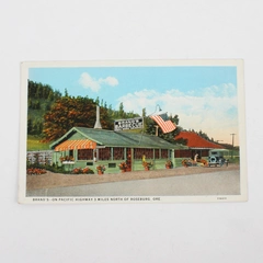 Brands Barbeque Fruit Farm Pacific Highway Postcard Roseburg Oregon Teich