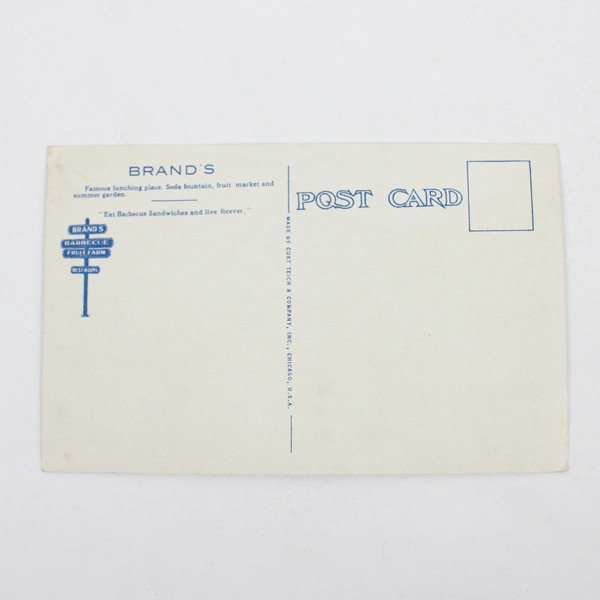 Brands Barbeque Fruit Farm Pacific Highway Postcard Roseburg Oregon Teich