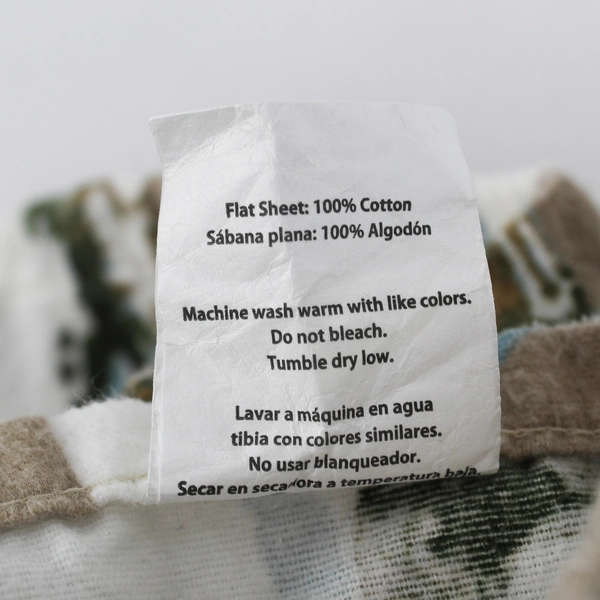 Walmart Mainstays Bear/Wolf Winter Scene Flat Sheet Full Size 100% Cotton