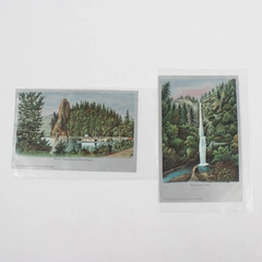 Lot Of 2 Columbia River Gorge Oregon Painting Postcards BB Rich Multnomah Falls
