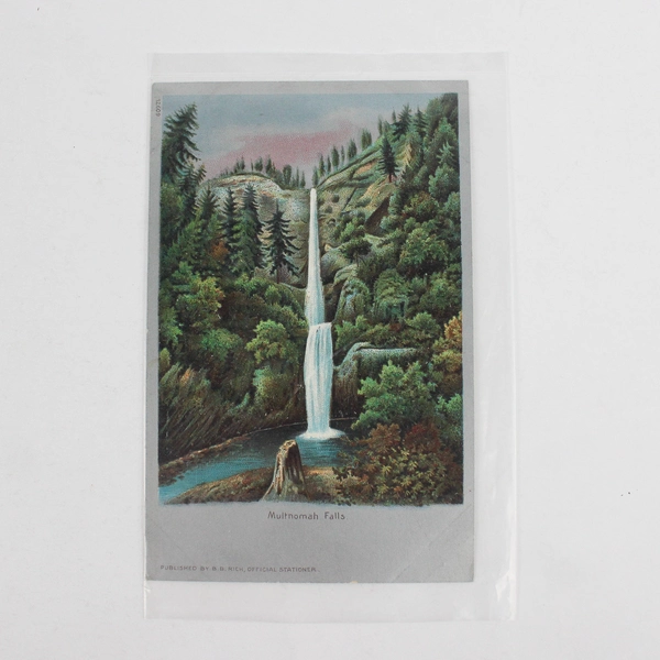 Lot Of 2 Columbia River Gorge Oregon Painting Postcards BB Rich Multnomah Falls