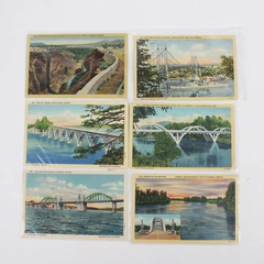 Lot Of 6 Vintage Oregon Bridge Postcards Rogue Siuslaw Santiam Crooked Coos