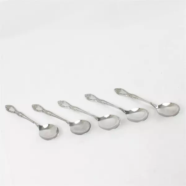 Set of 5 Oneida Galveston Sugar Spoons Vintage Stainless Flatware 5.75"