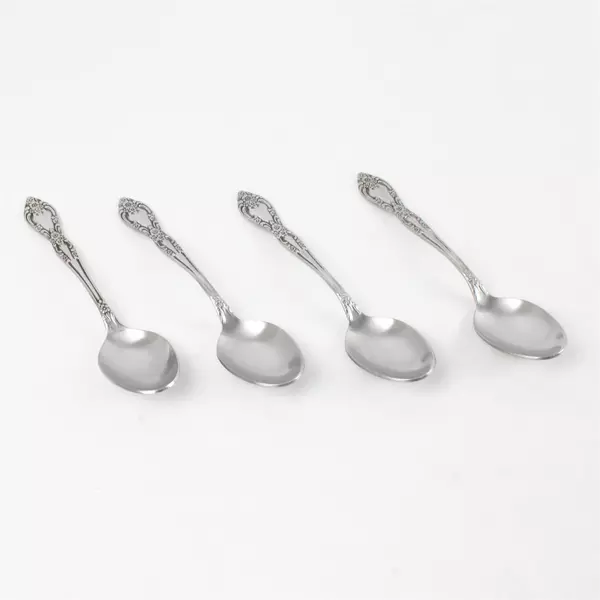 Set of 4 Oneida Galveston Stainless Oval Soup Spoons 6.75"