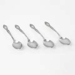 Set of 4 Oneida Galveston Stainless Oval Soup Spoons 6.75"