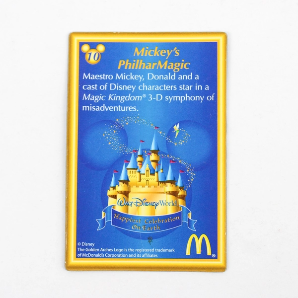 2005 McDonalds Happy Meal Lenticular Trading Card #10 Mickey's PhilharMagic