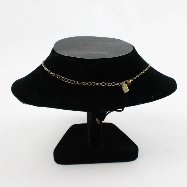 You & I Beaded Cameo Pendant Necklace Faux Pearls Costume Jewelry 20.5"