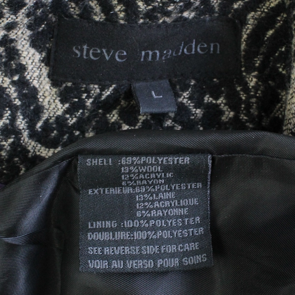Steve Madden Women's L Double Breasted Wool Brocade Exterior